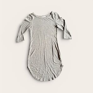 Heart & Hips Tan 3/4 Sleeve Dress